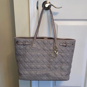 Authentic Christian Dior Quilted coated canvas panarea tote bag